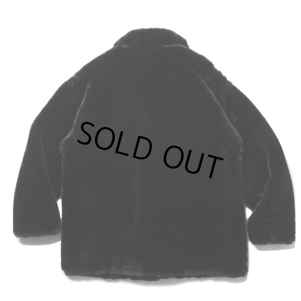 画像2: COOTIE PRODUCTIONS/Faux Fur Car Coat（Black）［フェイクファーカーコート-24秋冬］ (2)
