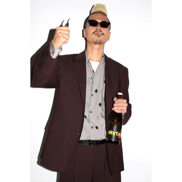 画像5: WACKO MARIA/DORMEUIL / DOUBLE PLEATED TROUSERS（DARK PURPLE）［ツータックスラックス-24秋冬］ (5)