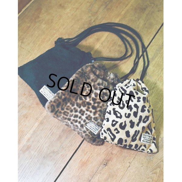 画像2: WACKO MARIA/DRAWSTRING BAG（LEOPARD VELVET）［ドローストリングバッグ-24秋冬］ (2)