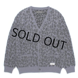 画像: WACKO MARIA/LEOPARD HEAVY MOHAIR KNIT CARDIGAN（PURPLE）［レオパードヘビーモヘアカーディガン-24秋冬］