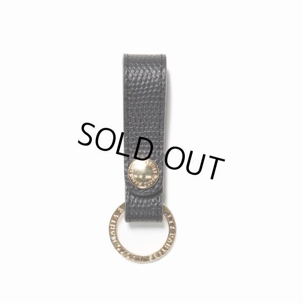 画像1: WACKO MARIA/EMBOSS LEATHER KEY HOLDER（LIZARD）（BLACK/GOLD）［レザーキーホルダー-24秋冬］ (1)