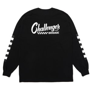 画像: CHALLENGER/L/S CHECKER TEE（BLACK）［プリント長袖T-25春夏］