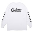 画像1: CHALLENGER/L/S CHECKER TEE（WHITE）［プリント長袖T-25春夏］ (1)