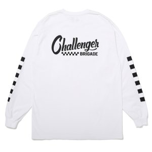 画像: CHALLENGER/L/S CHECKER TEE（WHITE）［プリント長袖T-25春夏］