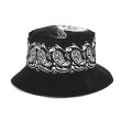 画像1: CHALLENGER/BANDANA HAT（BLACK）［バンダナハット-25春夏］ (1)
