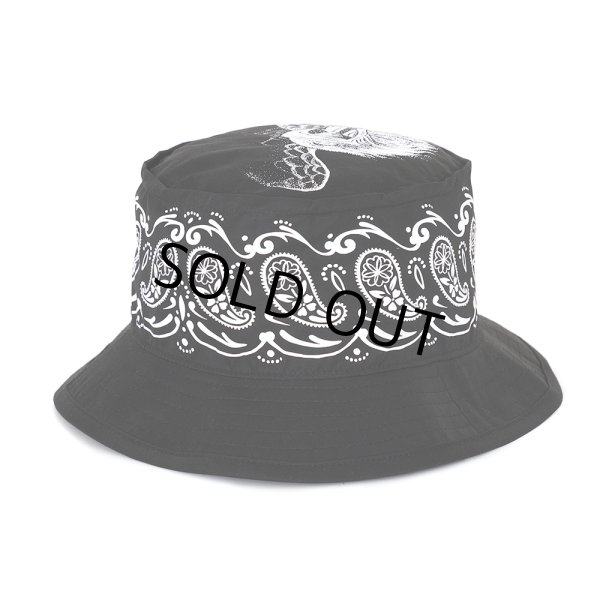 画像1: CHALLENGER/BANDANA HAT（BLACK）［バンダナハット-25春夏］ (1)