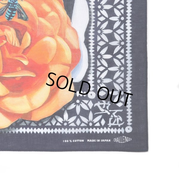 画像2: CHALLENGER/FLOWER BANDANA（NAVY）［フラワーバンダナ-25春夏］ (2)