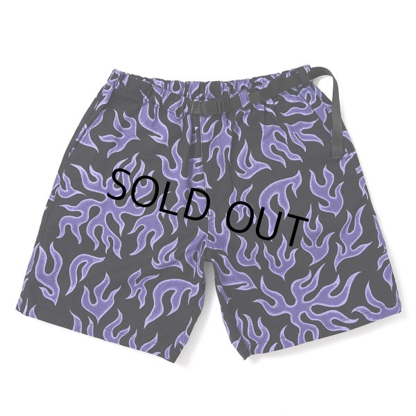画像1: CHALLENGER/FIRE SHORTS（PURPLE/BLACK）［ファイヤーショーツ-25春夏］ (1)