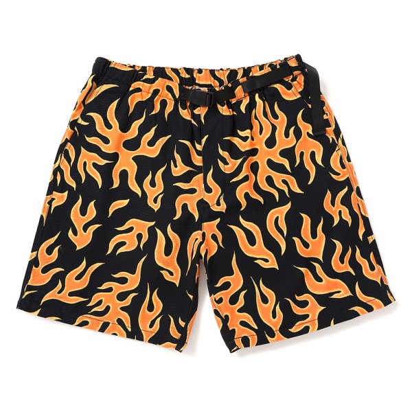 画像1: CHALLENGER/FIRE SHORTS（ORANGE/BLACK）［ファイヤーショーツ-25春夏］ (1)