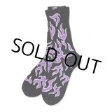 画像: CHALLENGER/FIRE SOCKS（PURPLE/BLACK）［ファイヤーソックス-25春夏］