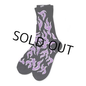 画像: CHALLENGER/FIRE SOCKS（PURPLE/BLACK）［ファイヤーソックス-25春夏］