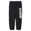 画像1: 【30%OFF】ROTTWEILER/R.W PAINTED SWEAT PANTS（BLACK）［ペイント加工スウェットパンツ-24春夏］ (1)