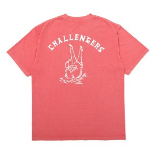 画像: CHALLENGER/PIGMENT PEACE TEE（LT CHERRY）［ピグメント染めプリントT-25春夏］