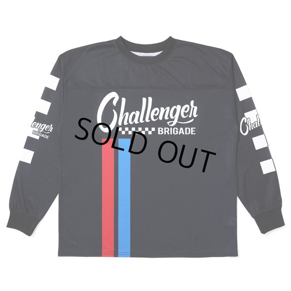 画像1: CHALLENGER/L/S RACING TEE（BLACK）［レーシング長袖T-25春夏］ (1)