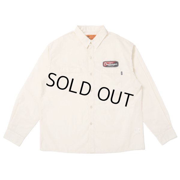 画像1: CHALLENGER/L/S PATCHED WORK SHIRT（IVORY）［パッチドワークシャツ-25春夏］ (1)