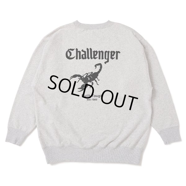 画像1: CHALLENGER/SCORPION C/N SWEAT（GRAY）［クルーネックスウェット-25春夏］ (1)