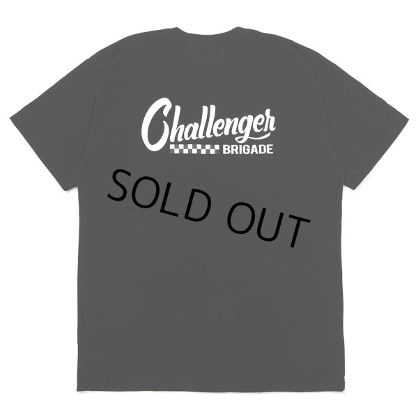 画像1: CHALLENGER/CHECKER LOGO TEE（BLACK）［プリントT-25春夏］ (1)