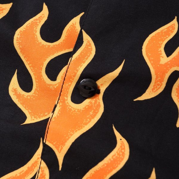 画像4: CHALLENGER/S/S FIRE SHIRT（ORANGE/BLACK）［ファイヤーシャツ-25春夏］ (4)