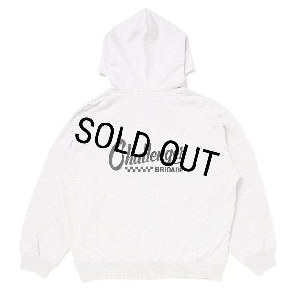 画像1: CHALLENGER/CHECKER ZIP HOODIE（GRAY）［ジップフーディー-25春夏］ (1)