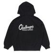 画像1: CHALLENGER/CHECKER ZIP HOODIE（BLACK）［ジップフーディー-25春夏］ (1)