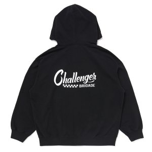 画像: CHALLENGER/CHECKER ZIP HOODIE（BLACK）［ジップフーディー-25春夏］
