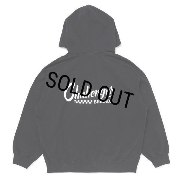 CHALLENGER/CHECKER ZIP HOODIE（BLACK）［ジップフーディー-25