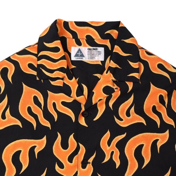 画像3: CHALLENGER/S/S FIRE SHIRT（ORANGE/BLACK）［ファイヤーシャツ-25春夏］ (3)