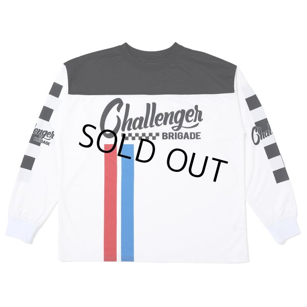 画像1: CHALLENGER/L/S RACING TEE（WHITE）［レーシング長袖T-25春夏］ (1)