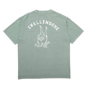 画像: CHALLENGER/PIGMENT PEACE TEE（MINT）［ピグメント染めプリントT-25春夏］