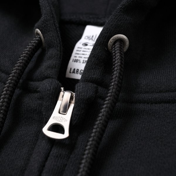 画像3: CHALLENGER/CHECKER ZIP HOODIE（BLACK）［ジップフーディー-25春夏］ (3)