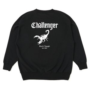 画像: CHALLENGER/SCORPION C/N SWEAT（BLACK）［クルーネックスウェット-25春夏］