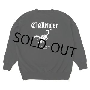 画像: CHALLENGER/SCORPION C/N SWEAT（BLACK）［クルーネックスウェット-25春夏］