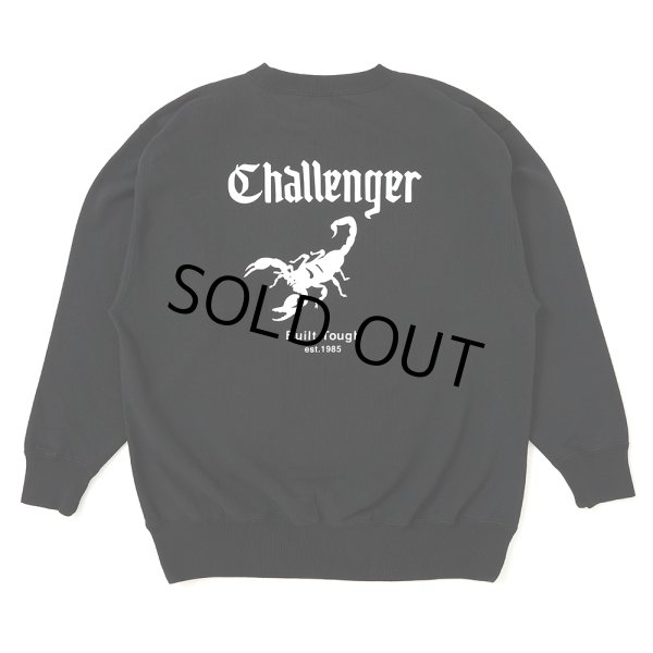 画像1: CHALLENGER/SCORPION C/N SWEAT（BLACK）［クルーネックスウェット-25春夏］ (1)