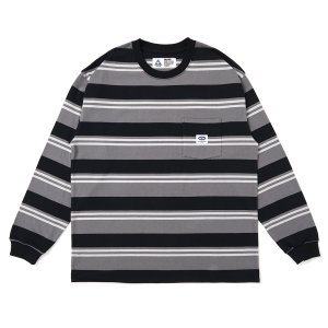 画像: CHALLENGER/L/S BORDER TEE（GRAY/BLACK）［ボーダー長袖T-25春夏］