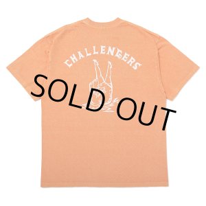 画像: CHALLENGER/PIGMENT PEACE TEE（LT ORANGE）［ピグメント染めプリントT-25春夏］