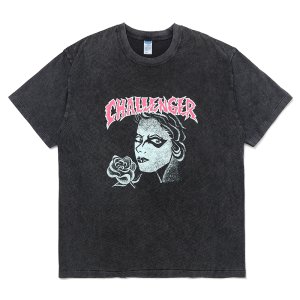 画像: CHALLENGER/PUNK GIRL TEE（PEPPER BLACK）［ピグメント染めプリントT-25春夏］