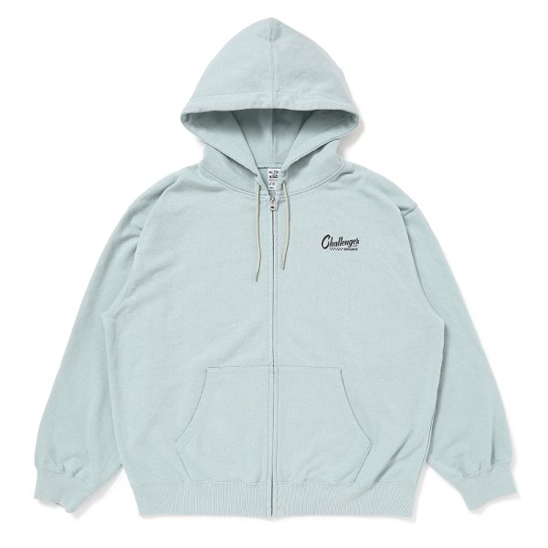 画像2: CHALLENGER/CHECKER ZIP HOODIE（MINT）［ジップフーディー-25春夏］ (2)