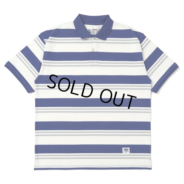 画像1: CHALLENGER/S/S BORDER POLO（BLUE/WHITE）［ボーダーポロ-25春夏］ (1)