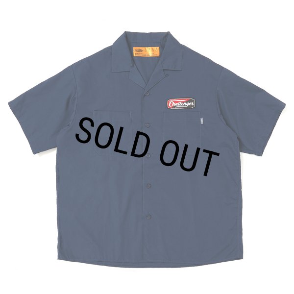 画像1: CHALLENGER/S/S PATCHED WORK SHIRT（NAVY）［パッチドワークシャツ-25春夏］ (1)