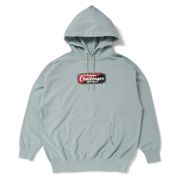 画像1: CHALLENGER/TWO TONE LOGO HOODIE（MINT）［プルオーバーパーカー-25春夏］ (1)