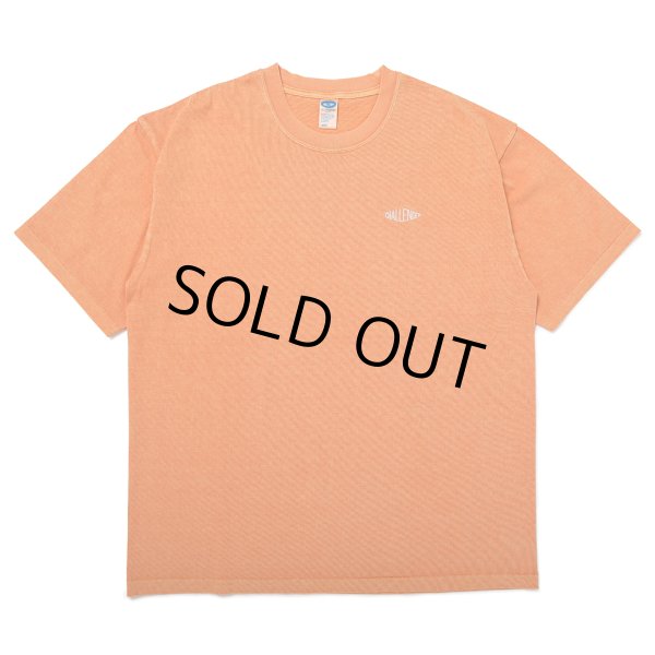 画像1: CHALLENGER/PIGMENT LOGO TEE（LT ORANGE）［ピグメント染め刺繍T-25春夏］ (1)