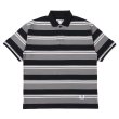 画像1: CHALLENGER/S/S BORDER POLO（GRAY/BLACK）［ボーダーポロ-25春夏］ (1)