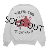 画像: WACKO MARIA/WOLF'S HEAD / HEAVY WEIGHT SWEAT SHIRT（GRAY）［クルーネックスウェット-24秋冬］