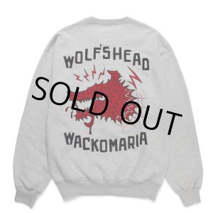 画像: WACKO MARIA/WOLF'S HEAD / HEAVY WEIGHT SWEAT SHIRT（GRAY）［クルーネックスウェット-24秋冬］