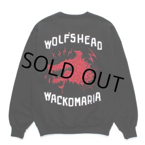 画像: WACKO MARIA/WOLF'S HEAD / HEAVY WEIGHT SWEAT SHIRT（BLACK）［クルーネックスウェット-24秋冬］