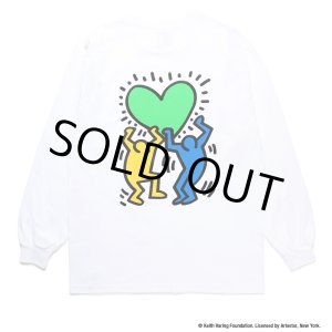 画像: WACKO MARIA/KEITH HARING / LONG SLEEVE T-SHIRT（WHITE）［プリント長袖T-24秋冬］