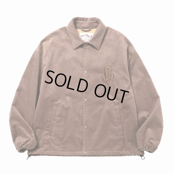 画像1: 【40%OFF】CALEE/C/S CAL NT LOGO OVER COACH JACKET（ASH BROWN）［コットンスウェードコーチJKT-24秋冬］ (1)
