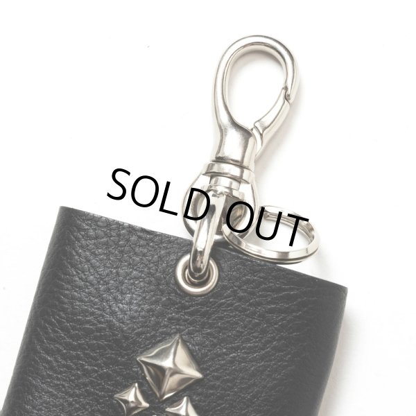 CALEE/STUDS LEATHER KEY CASE(BLACK)[キーケース-24秋冬 CALEE/STUDS LEATHER KEY CASE(BLACK)[キーケース-24秋冬