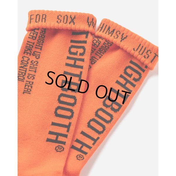 画像3: TIGHTBOOTH/LABEL LOGO SOCKS（Orange）［ソックス-24秋冬］ (3)