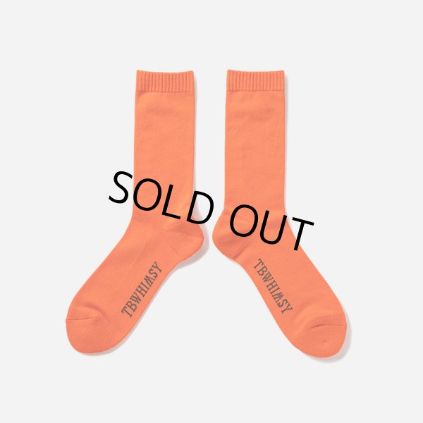 画像2: TIGHTBOOTH/LABEL LOGO SOCKS（Orange）［ソックス-24秋冬］ (2)
